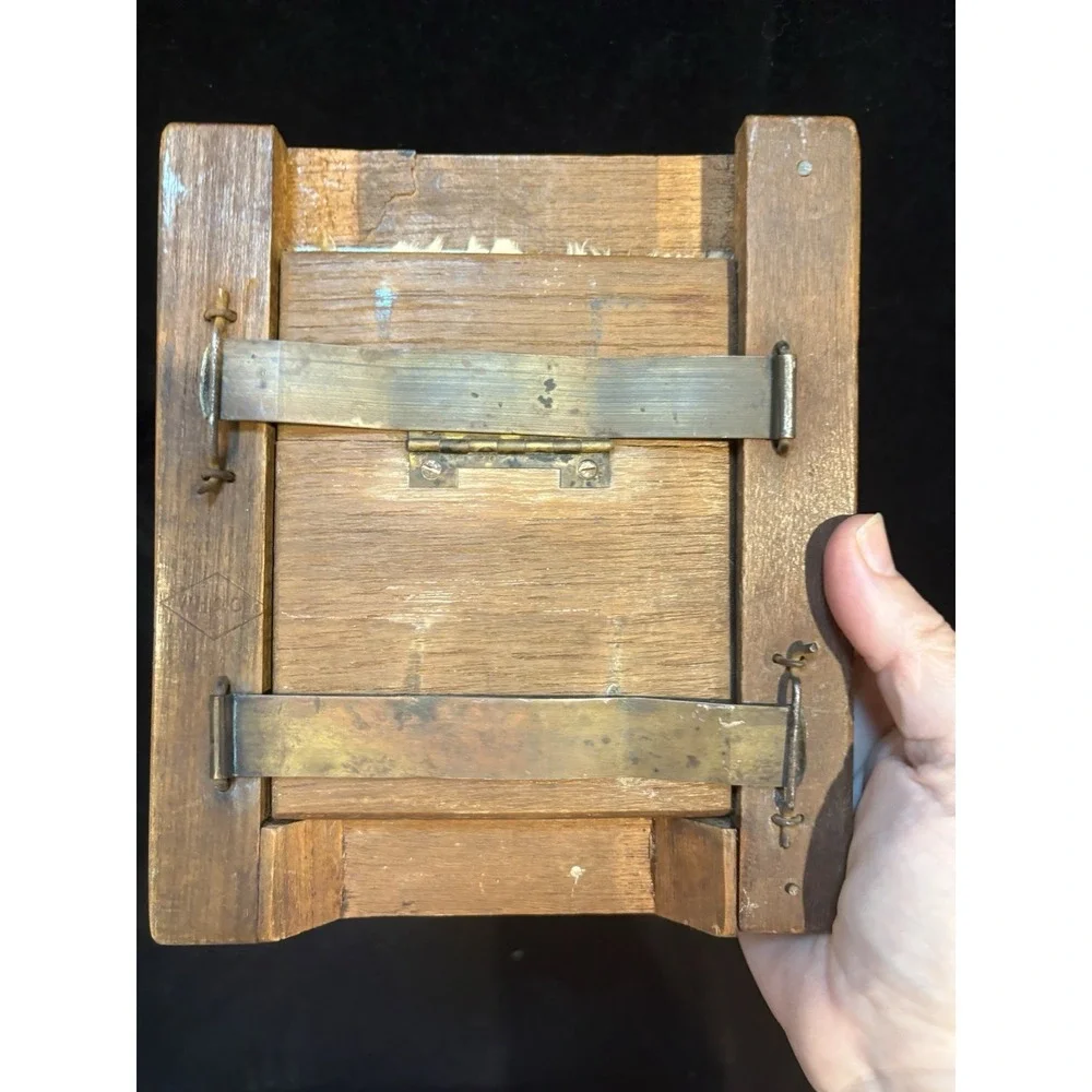 Antique Wood Contact Printing Frame Christmas textile Split Back Print Frame